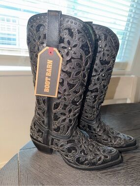 Boot Barn Black Embellished Western Boots